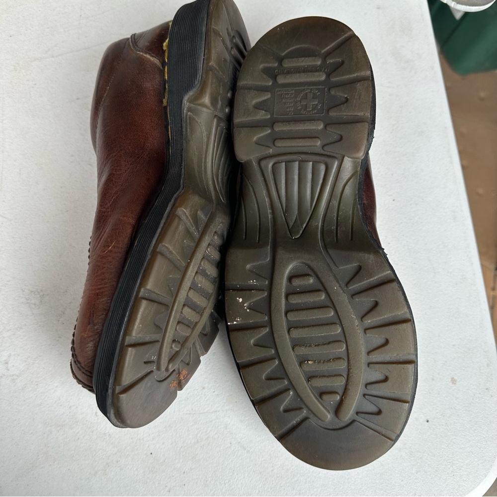 Vintage Doc Martens size 9 Oxford brown Leather made in England - Picture 7 of 14
